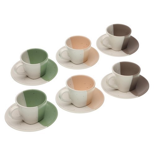 SET 6 TAZAS CAFE VERSA CLARA C/PLATOS